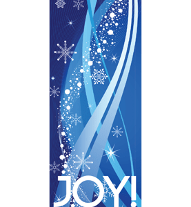 Blue Joy Streamers Street Banner 20917