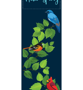 Spring Bird Trio Street Banner
