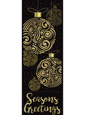 Elegant Gold Ornaments Street Banner 21815
