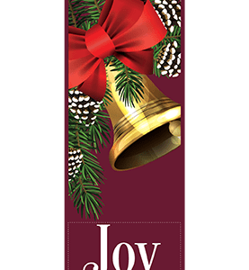 Joy Bell With Bow Street Banner 21824