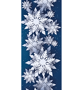 Falling White Snow Street Banner 21921