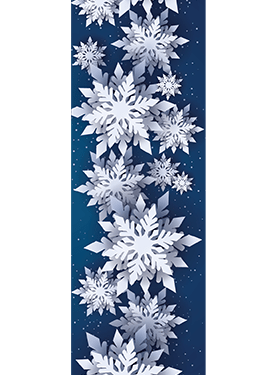 Falling White Snow Street Banner 21921