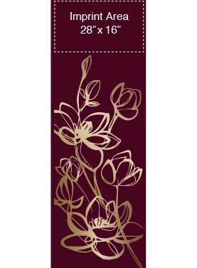 Gold Flower Silhouette Street Banner