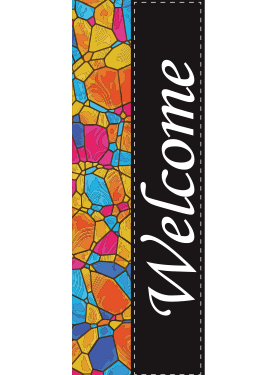 Creative Displays Bright Mosaic Welcome Street Banner
