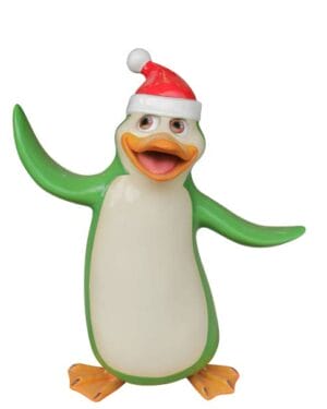 4' Green Richard the Penguin Modeling Fiberglass Holiday Display
