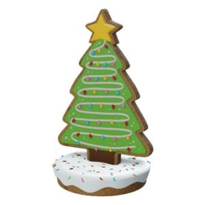 6.5' Christmas Tree Gingerbread Fiberglass Display