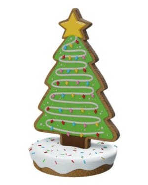 6.5' Christmas Tree Gingerbread Fiberglass Display