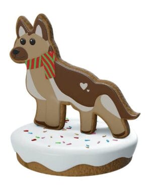 4' Gingerbread Husky Fiberglass Display