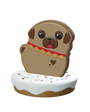 4' Gingerbread Pug Fiberglass Display
