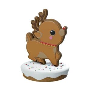 4.5' Gingerbread Rudolph Fiberglass Display