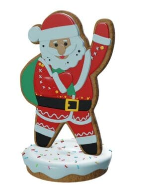 6' Gingerbread Santa Fiberglass Display