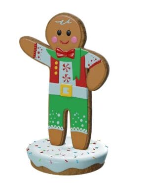 6' Oliver the Gingerbreadman Fiberglass Display