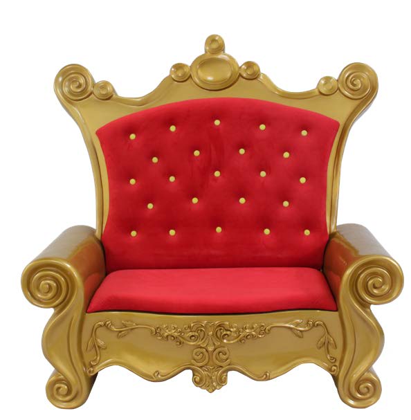 Creative Displays 5' Red and Gold Santa Sofa Fiberglass Holiday Display
