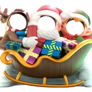 5' Santa's Delivery Photo Op Fiberglass Display