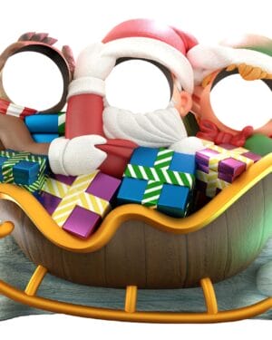 5' Santa's Delivery Photo Op Fiberglass Display
