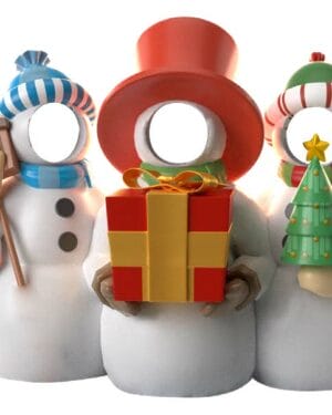 5' The Snowy Fellers Photo Op Fiberglass Display