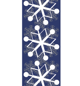 Creative Displays Snowflake Stacked Trio Street Banner