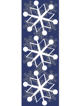 Creative Displays Snowflake Stacked Trio Street Banner