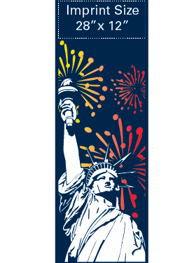Creative Displays Miss Liberty Fireworks Street Banner