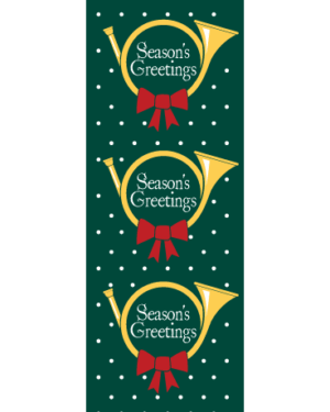 Creative Displays Season's Greetings Horns Trio Street Banner