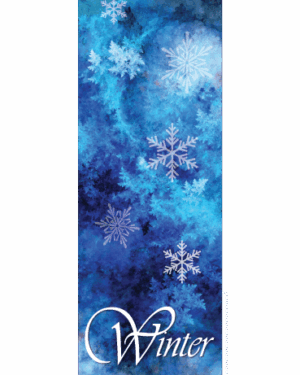 Creative Displays Blue & White Snowfall Street Banner