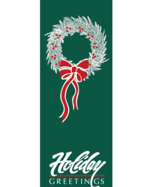 Creative Displays Holiday Greeting Wreath Street Banner 93672