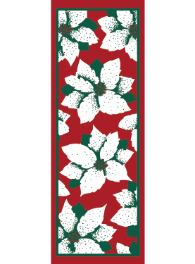 Creative Displays Stacked White Poinsettias Street Banner
