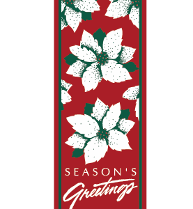 Creative Displays Festive Poinsettias Greeting Street Banner