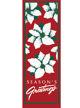 Creative Displays Festive Poinsettias Greeting Street Banner