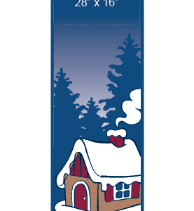 Creative Displays Gingerbread House In Country Street Banner s09418