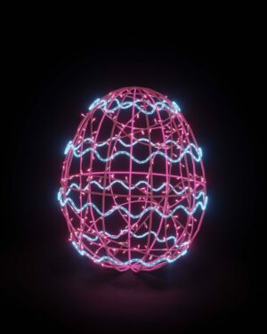 2 Foot Easter Egg Light 1 PT Fiberglass Display