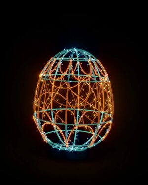 2 Foot Easter Egg Light 3 OT Fiberglass Display