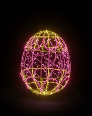2 Foot Easter Egg Light 3 PY Fiberglass Display