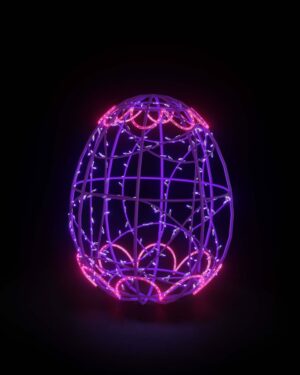 2 Foot Easter Egg Light 4 VP Fiberglass Display