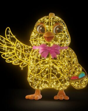 4 Foot Easter Chick Light Fiberglass Display