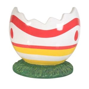 3 Foot Pink & Yellow Cracked Easter Egg Photo Op Fiberglass Display