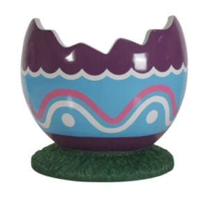 3 Foot Violet Cracked Easter Egg Photo Op Fiberglass Display