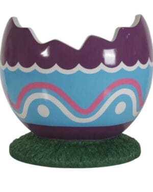 3 Foot Violet Cracked Easter Egg Photo Op Fiberglass Display