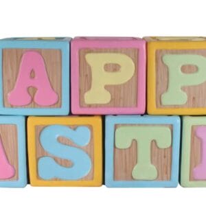 18 Foot Happy Easter Blocks Fiberglass Display