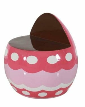 2 Foot Pink Easter Egg Chair Fiberglass Display