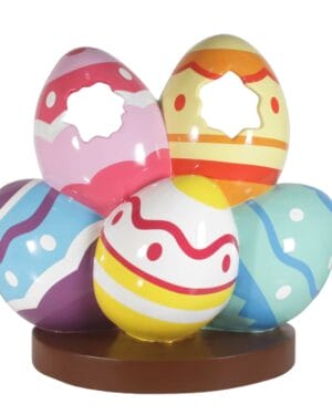 5 Foot Easter Eggtastic Photo Op Fiberglass Display