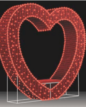 8' Valentine's Day 3D Heart Photo Op Display