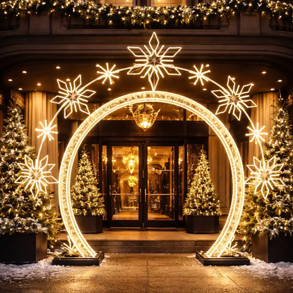 10 ft Modern Snowflake Portal
