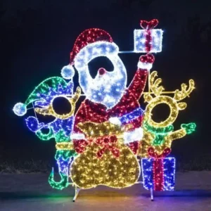 6' Santa, Elf and Santa Sack Photo Op