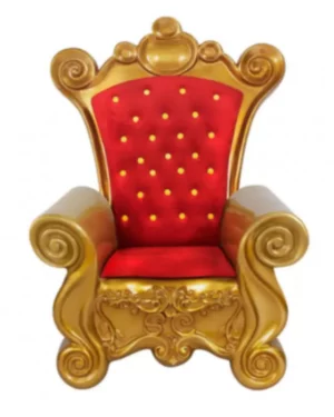 5' Red And Gold Santa Chair 5' Red and Gold Santa Chair Fiberglass Holiday Display