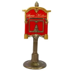 Creative Displays 5.5' Red and Gold Santa Mailbox Fiberglass Holiday Display