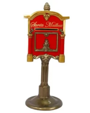 Creative Displays 5.5' Red and Gold Santa Mailbox Fiberglass Holiday Display