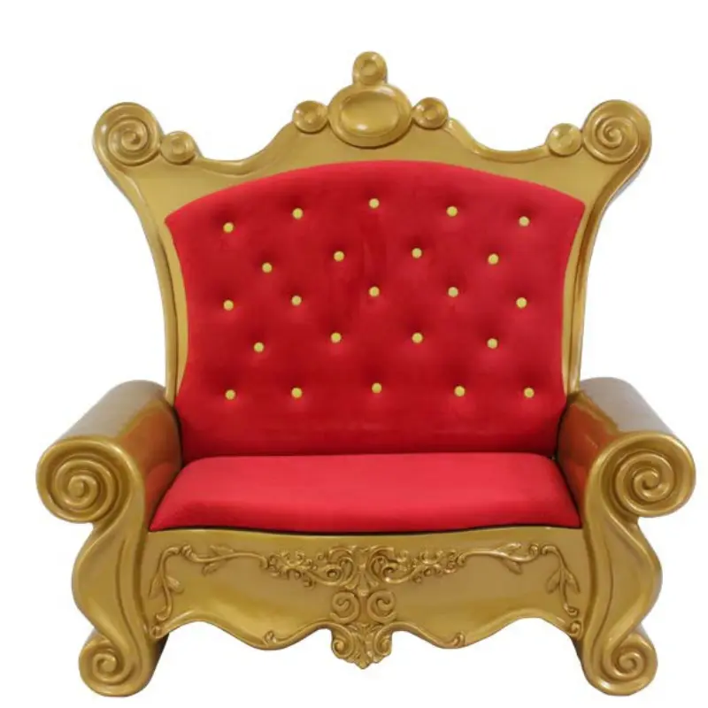 Creative Displays 5' Red and Gold Santa Sofa Fiberglass Holiday Display