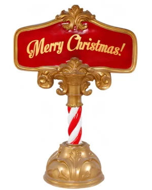 4' Merry Christmas Sign Fiberglass Holiday Display