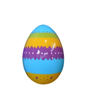 2' Blue and Purple Easter Egg Fiberglass Display